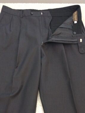 Linea Naturale Black Lightweight Wool Dress Pants 35 - 32.5 (Made in Italy)